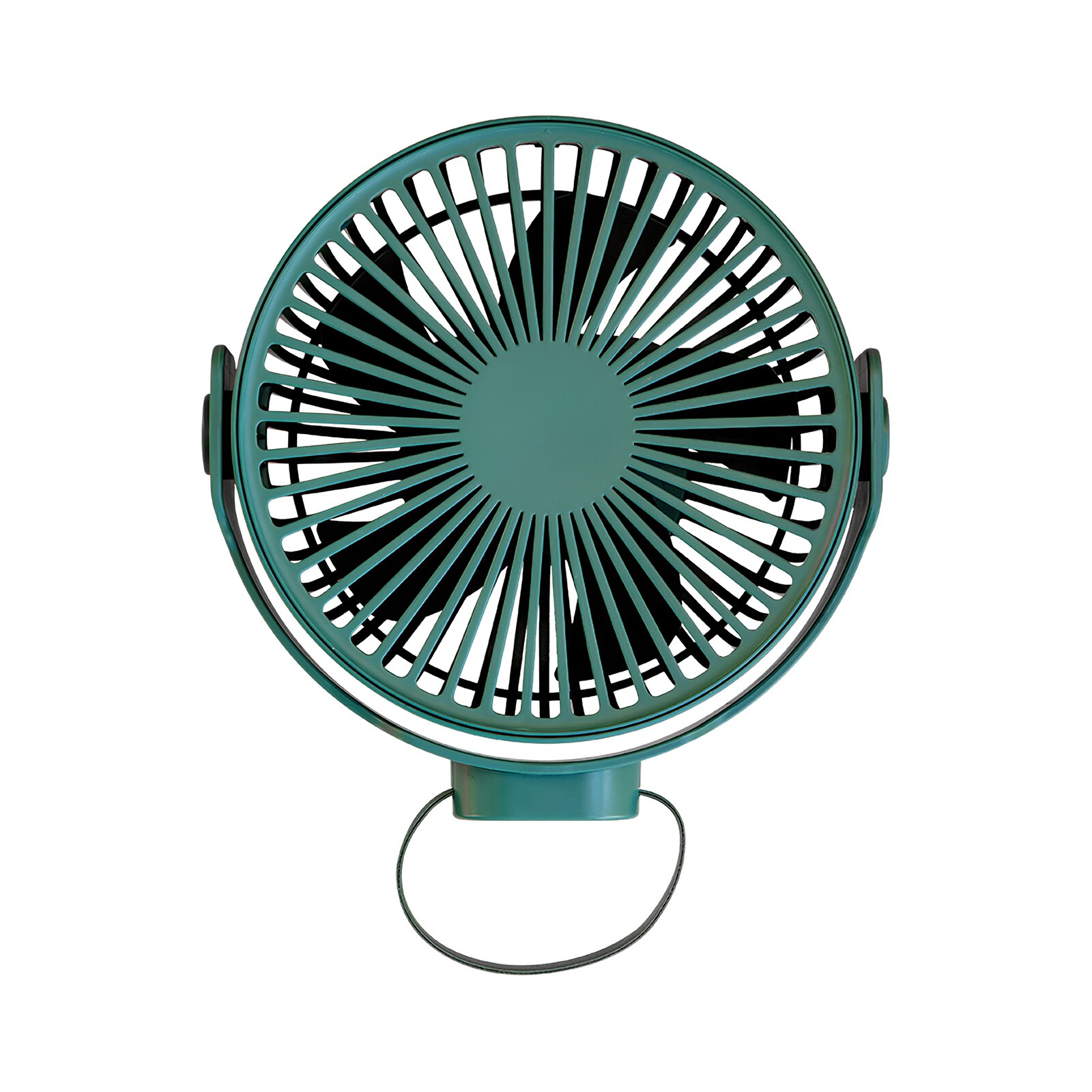 Mini Fan Table Fan USB Quiet Desk Fan Adjustable Angle Rechargeable Small Fan 4 Speed For Desktop Office Study Indoor: Green