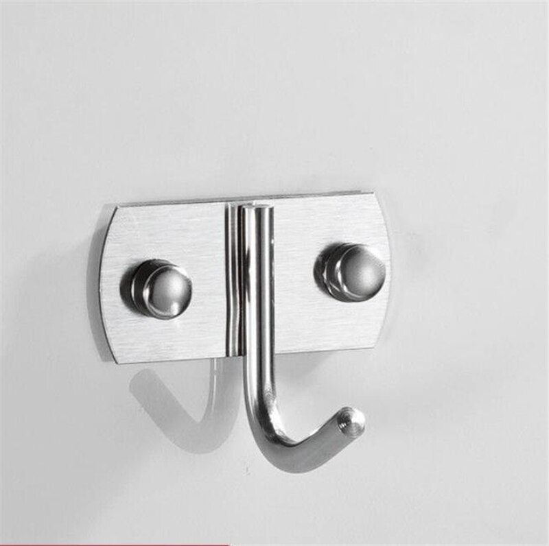 Bathroom Hooks Stainless Steel Hooks Towel Hat Hook Door Hanger Wall Mounted Clothes Coat Hook Round Robe Hook 1-7Hooks E11768: A