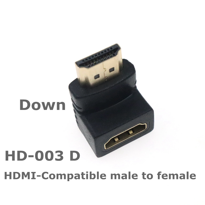 Micro Mini HDMI-kompatibler 90-Grad-Rechtswinkeladapter HDMI 270-Grad-HDMI-Stecker auf Buchse HDMI-Winkelstecker: Blau