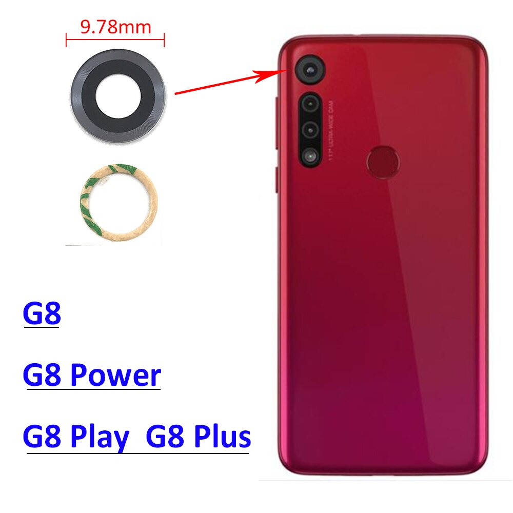 Achter Back Camera Glas Lens Cover Voor Moto G8 / G8 Plus / G8 Power / G8 Spelen Met Lijm sticker