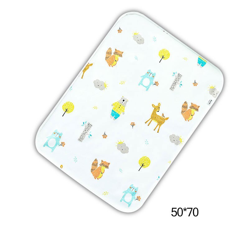 Baby Diaper Changing Mat Infants Portable Foldable Washable Waterproof Mattress Travel Floor Mats Cushion Reusable Pad Baby Care: 50x70cm 4