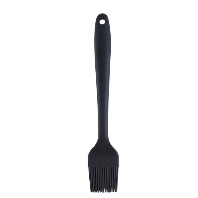 2Pcs/1Pc Zwart Siliconen Bbq Tang + Olie Borstel Keuken Tang Bbq Grill Voedsel Vlees Tang Barbecue tong Olie Saus Borstels Tool Borstel