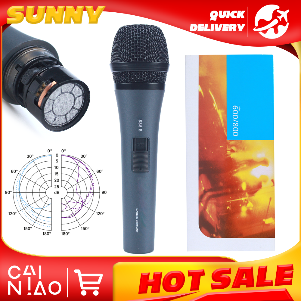 E835S e 835-S Profi Audio- Dynamisches Gesangsmikrofon mit Nierencharakteristik und Ein-/Aus-Schalter