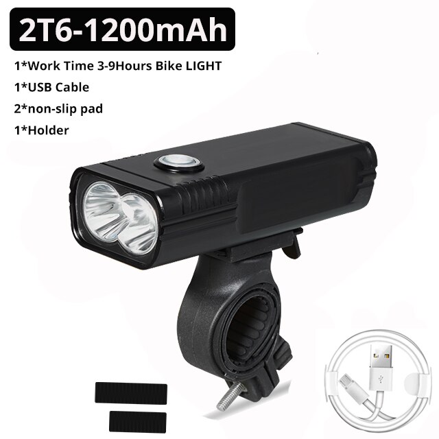 20000 Lumen Fiets Licht L2 / T6 Usb Oplaadbare 5200Mah Fiets Licht IPX5 Waterdichte Led Koplamp Als Power Bank fiets Accessoires: Rood