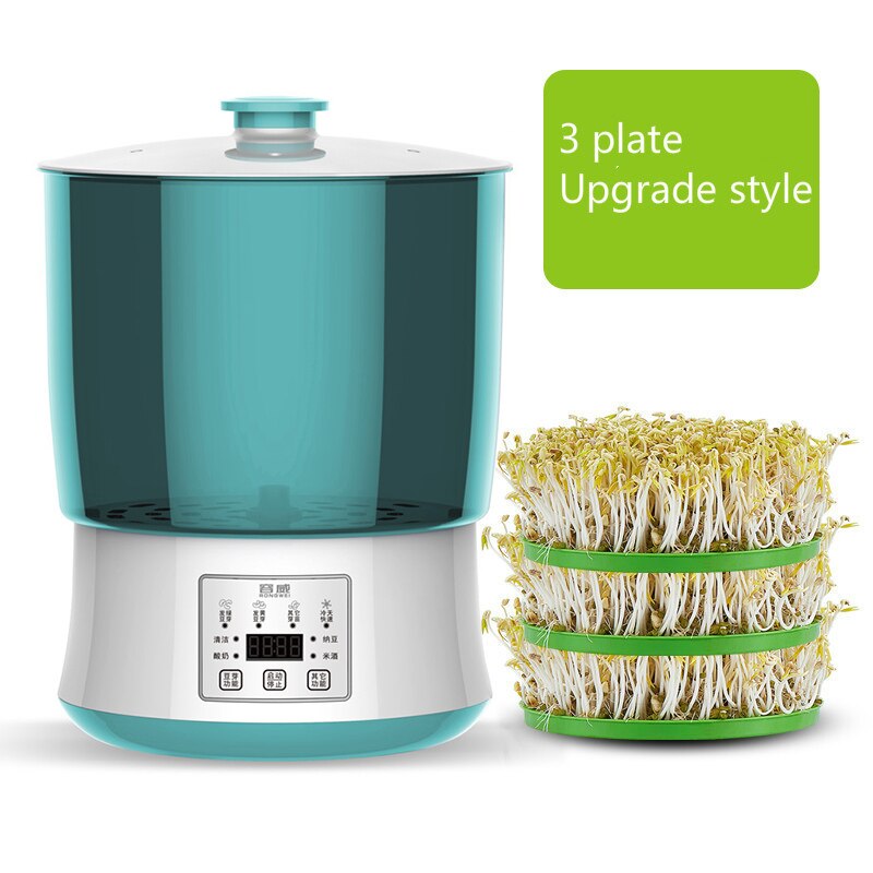 Home Intelligence Bean Sprouts Machine 2/3 Layers Thermostat Green Seeds Growing Automatic Bean Sprout Machine Large Capacity: T2 / US