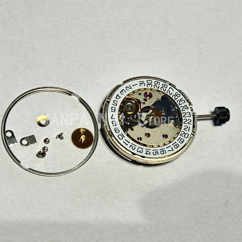 Movimiento de reloj PT5000, mecanismo automático de cuerda automática, 25 joyas con rueda de fecha, 28800 Bph, indicador de fecha, clon 2824