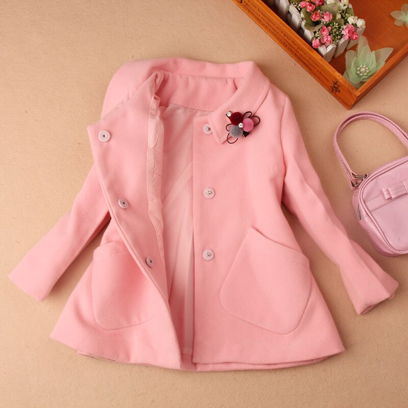 2019 ragazze di lana inverno cappotti abbigliamento per bambini abbigliamento per bambini di alta-end di lana miscele cashmere a medio-lungo vestiti delle ragazze 2-16Y