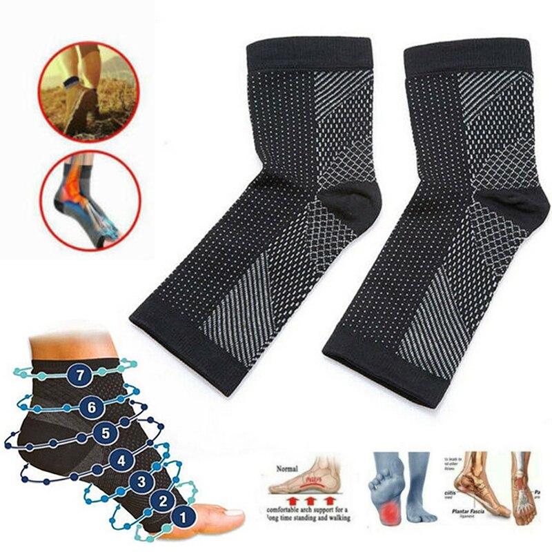 Ankle Support sock Foot Anti Fatigue Compression Sleeve Relieve Pain Swelling Arch Heel Socks Foot Support Compression Sock