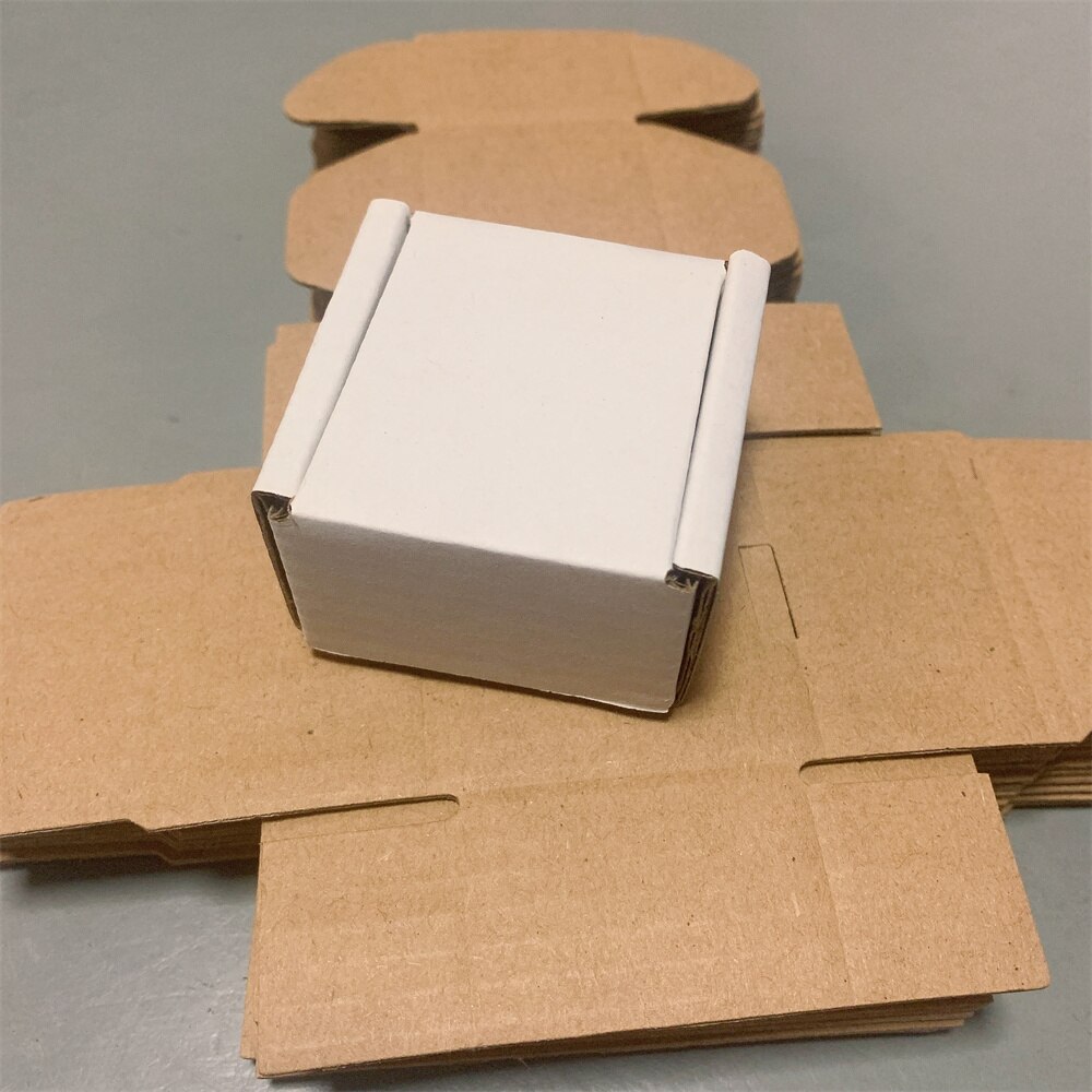 15pcs/lot White Paper Cardboard Box For Small Business Thicken Box Packaging Extra Hard 3 layer Corrugated Carton