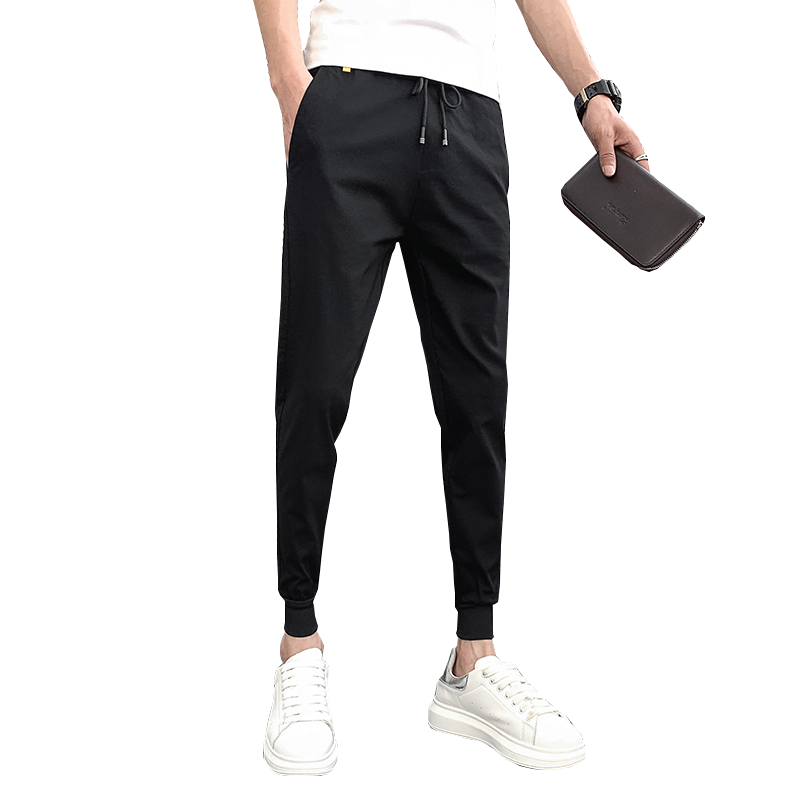 Pantalones bombachos gruesos y cálidos para Hombre, ropa sólida que combina con todo, ajustados, informales, para correr, ropa de calle, Otoño e Invierno