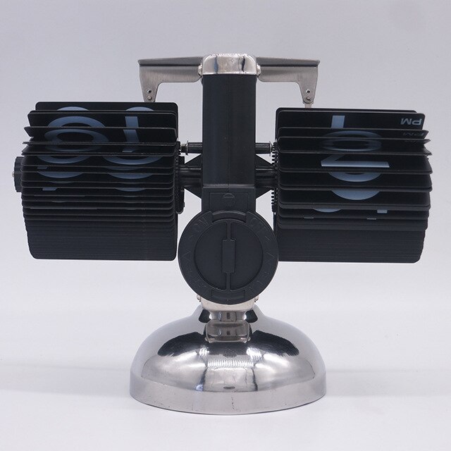 Small Balance Engraved Automatic Page Turning Clock Living Room Retro One-leg Flip Clock Classic