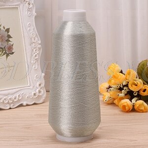 Gold Silber Farbe Linie Computer Kreuz-stich Garn Gewebt Stickerei Linie Stickerei Gewinde linie textil metallisch: 17