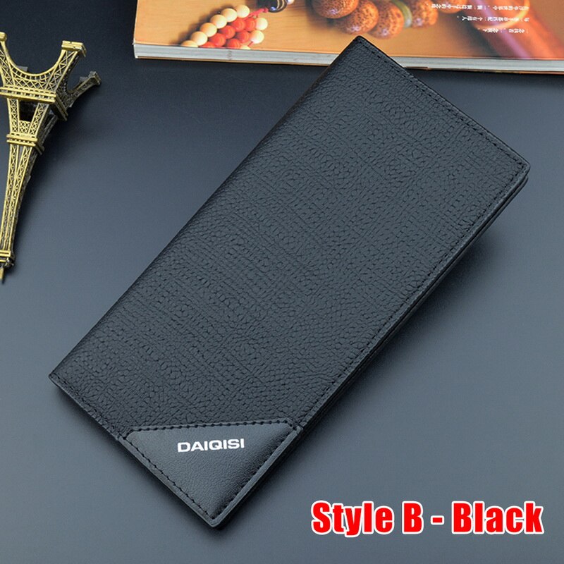 Heren portemonnee microfiber leer lange portemonnee carteira masculina hombre billeteras dunne porte heren portemonnees van leer: 6