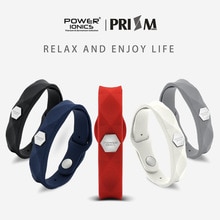 Power Ionics Prisma Waterdichte Mannen Vrouwen Ionen Germanium Mode Sport Gezondheid Armband Polsband Harde Doos