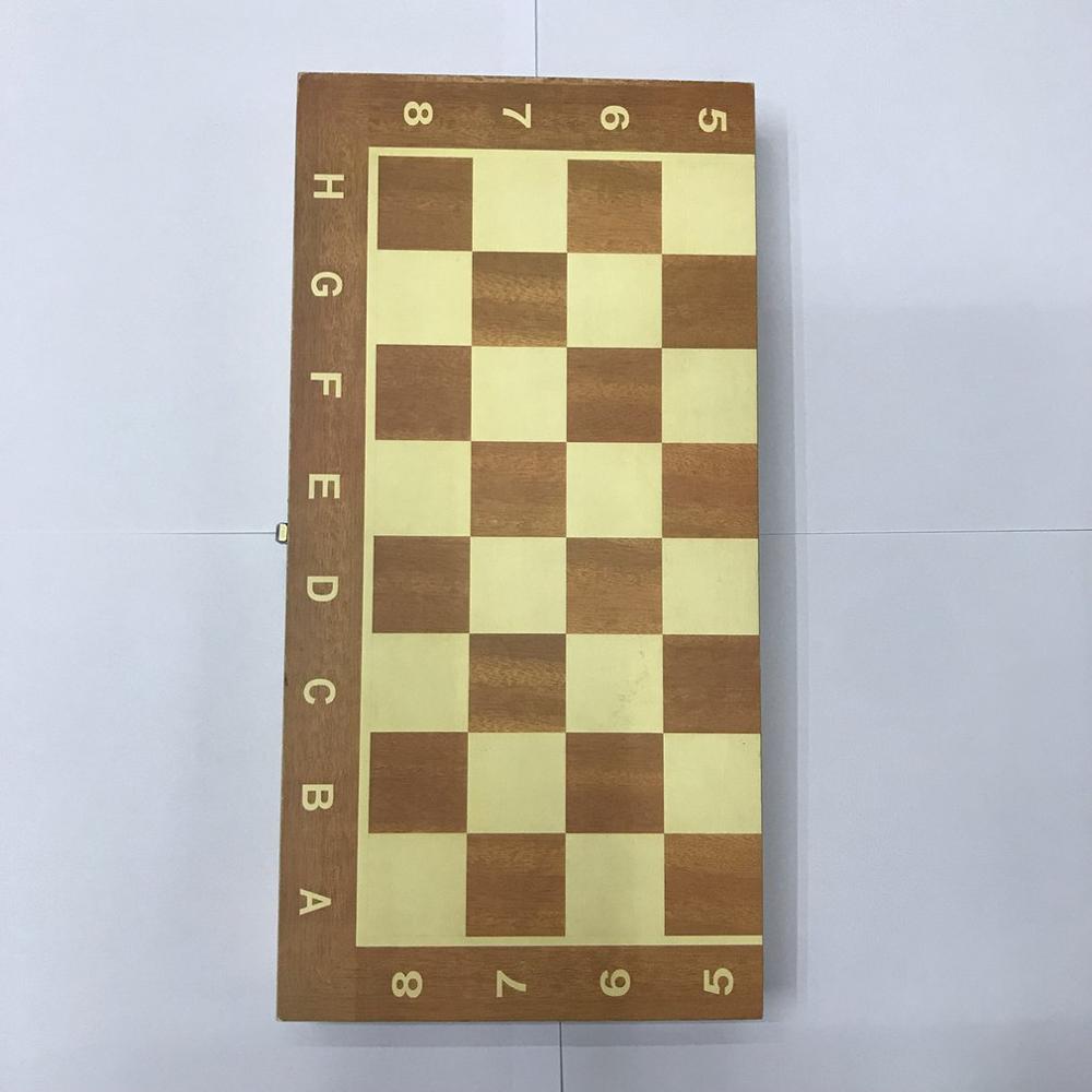 29cm Wooden Chessboard Folding Board Chess Game Funny International Chess Set For Party Family Activities: Default Title