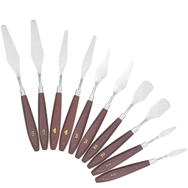 10Pcs Palette Knife Set, Palette Knife Painting Tools, Art Painting Palette Knives, Mixing Scraper Kit for Artist Oil: Default Title