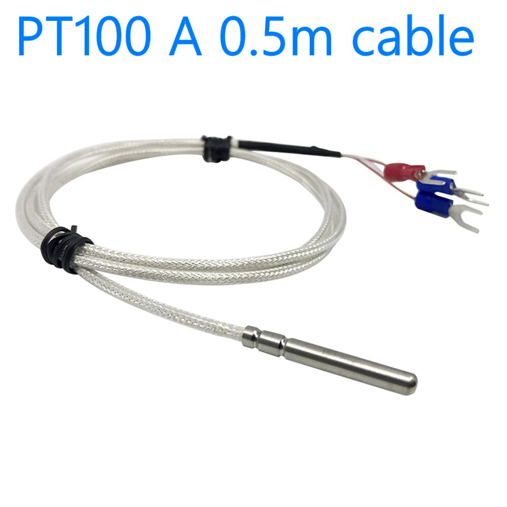 PT100 pt1000 platinum thermal resistance waterproof temperature sensor: PT100 A 0.5m cable