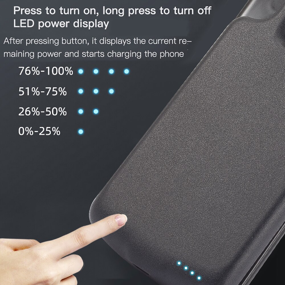 Power bank 6800mAh Charging Power Cases Type-C For OnePlus 3/3T/5/5T/6/6T/7 Battery Cases For OnePlus Nord Power Bank Cases