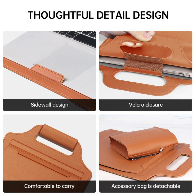 Laptop Sleeve Bag 5 in 1 Laptop Stand Case with Cable Mouse Pad Pouch for MacBook Huawei Matebook 11 12 13.3 13 14 15 Cover
