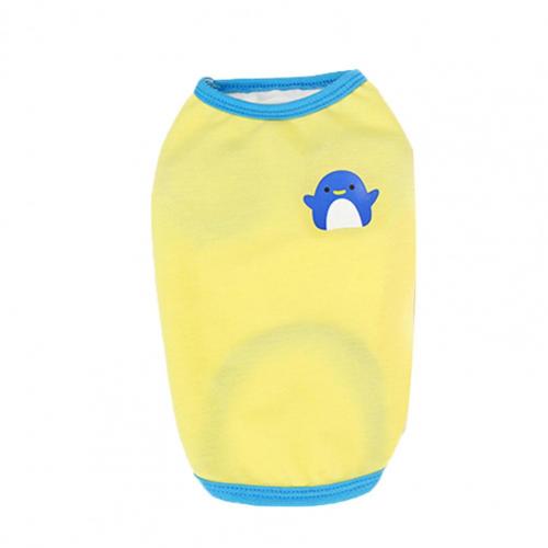Haustier Weste Karikatur Ebene Druck Entzückende Polyester Zwei-auf Beinen Hund zur Seite fahren Bluse für Sommer Hund Kleider Lieferungen Haustier Produkte: Gelb / XL