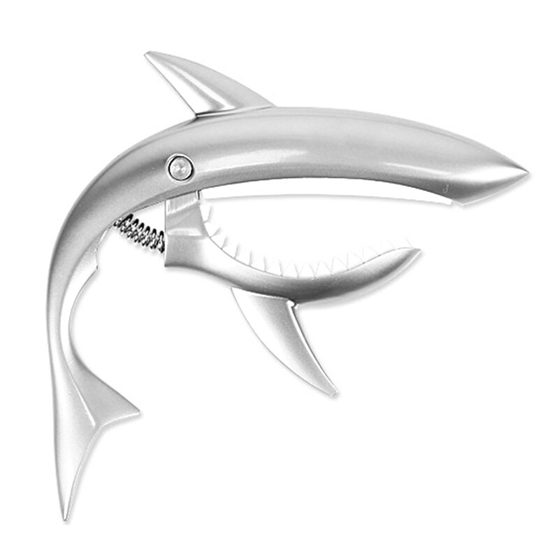 Zinc Alloy Guitar Capo Shark Capo for Electric Guitar with Good Hand Feeling, No Fret Buzz and Durable