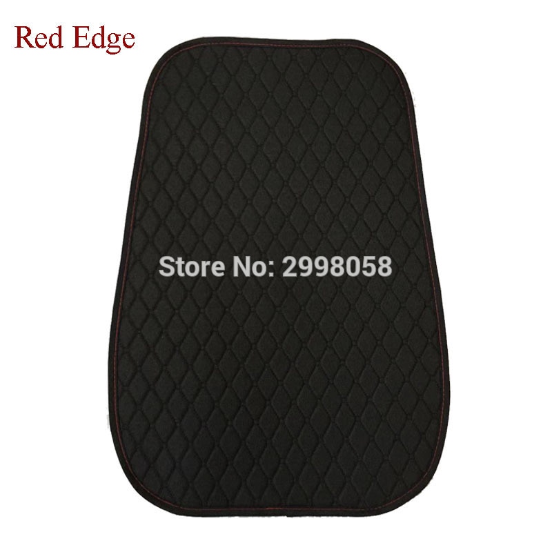 Hør bilsæde ryglæn betræk beskytter linned forsæde pude ryglæn pude måtte universal slip til auto interiør lastbil suv varevogn: Rød kant