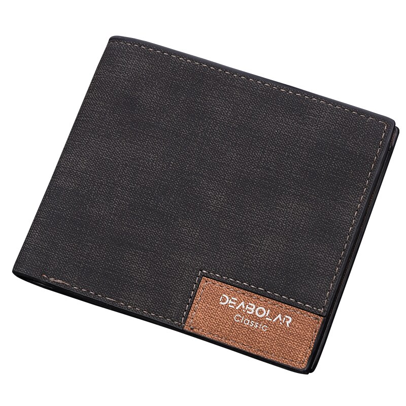 Wallet Men&#39;s Short Wallet Retro Multi-card Short Wallet Multifunctional PU Waterproof Wallet Coin Clip Wallet: black