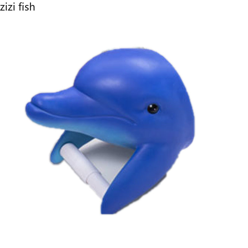 Shark Roll Holders Resin Dolphin Paper Towel Dispenser Toilet Bathroom Shelf Holder Wall-mounted European Style Bath Decoration