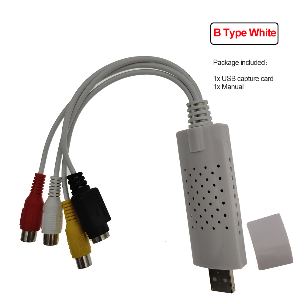 VHS to Digital Converter USB 2.0 Video Converter Audio Capture Card for VHS Box VHS VCR TV to Digital Converter for Win 7/8/10: Blue