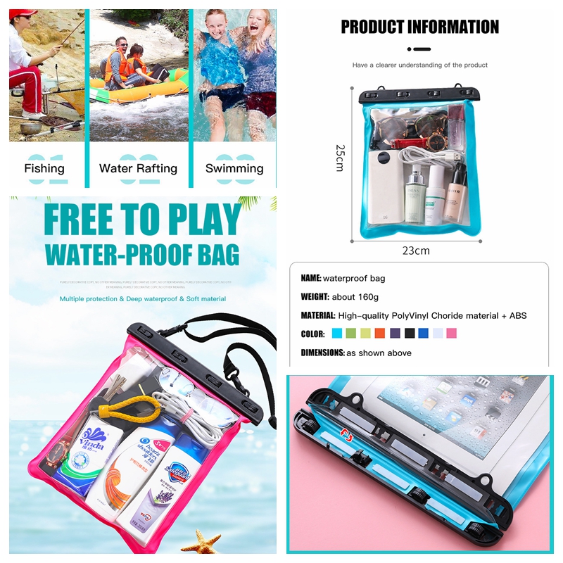 Waterdichte Zwemmen Tas Multi-Gebruik Diversen Outdoor Transparante Strand Snorkelen Diepe Duiken Surfen Vissen Mobiele Telefoon Tas