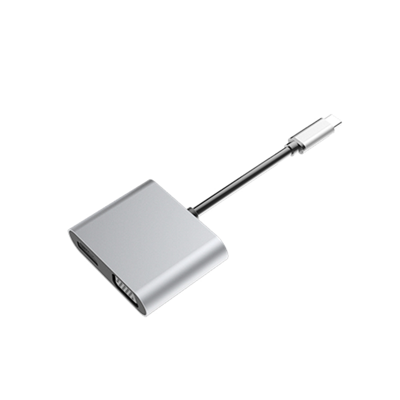 4 in 1 USB C HDMI di Tipo C a HDMI 4K Adattatore VGA USB3.0 Audio Video Converter PD 87W Veloce Caricabatteria per Macbook Pro Samsung S9 S10 (