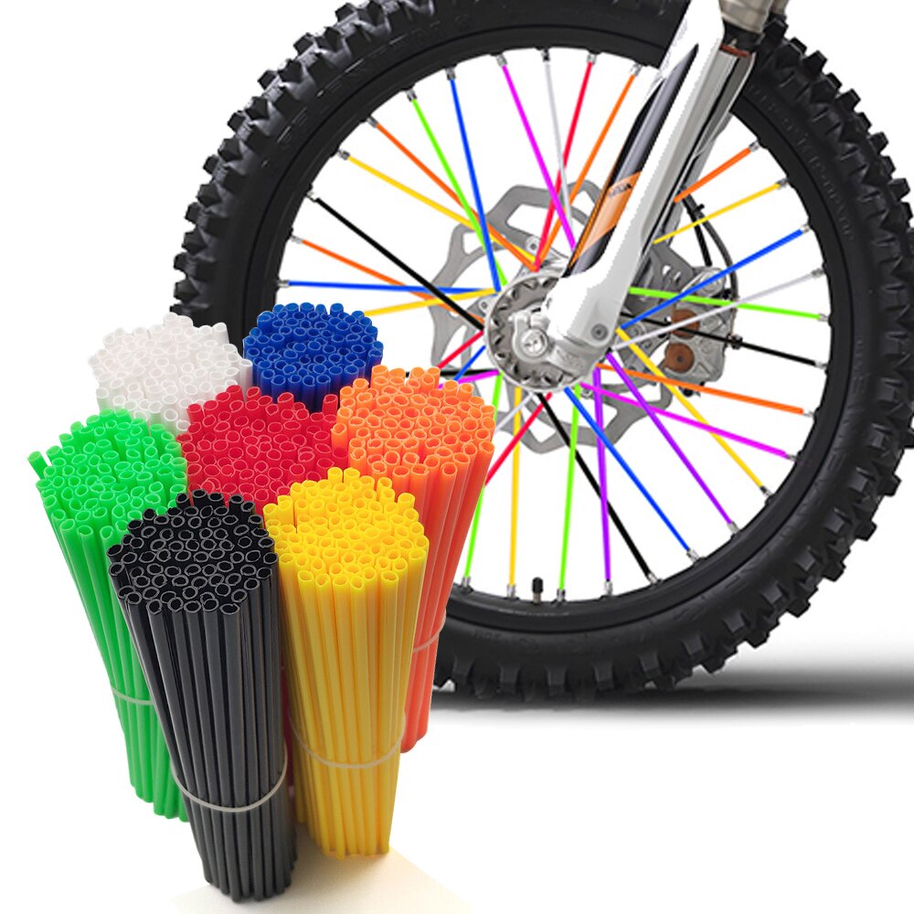 Motorcycle Wheel Rim Spoke Protector Dirt Bike Rims Skins Cover Skins Off Road Bike Guard Wraps Kit Motorcycle Bike Guard