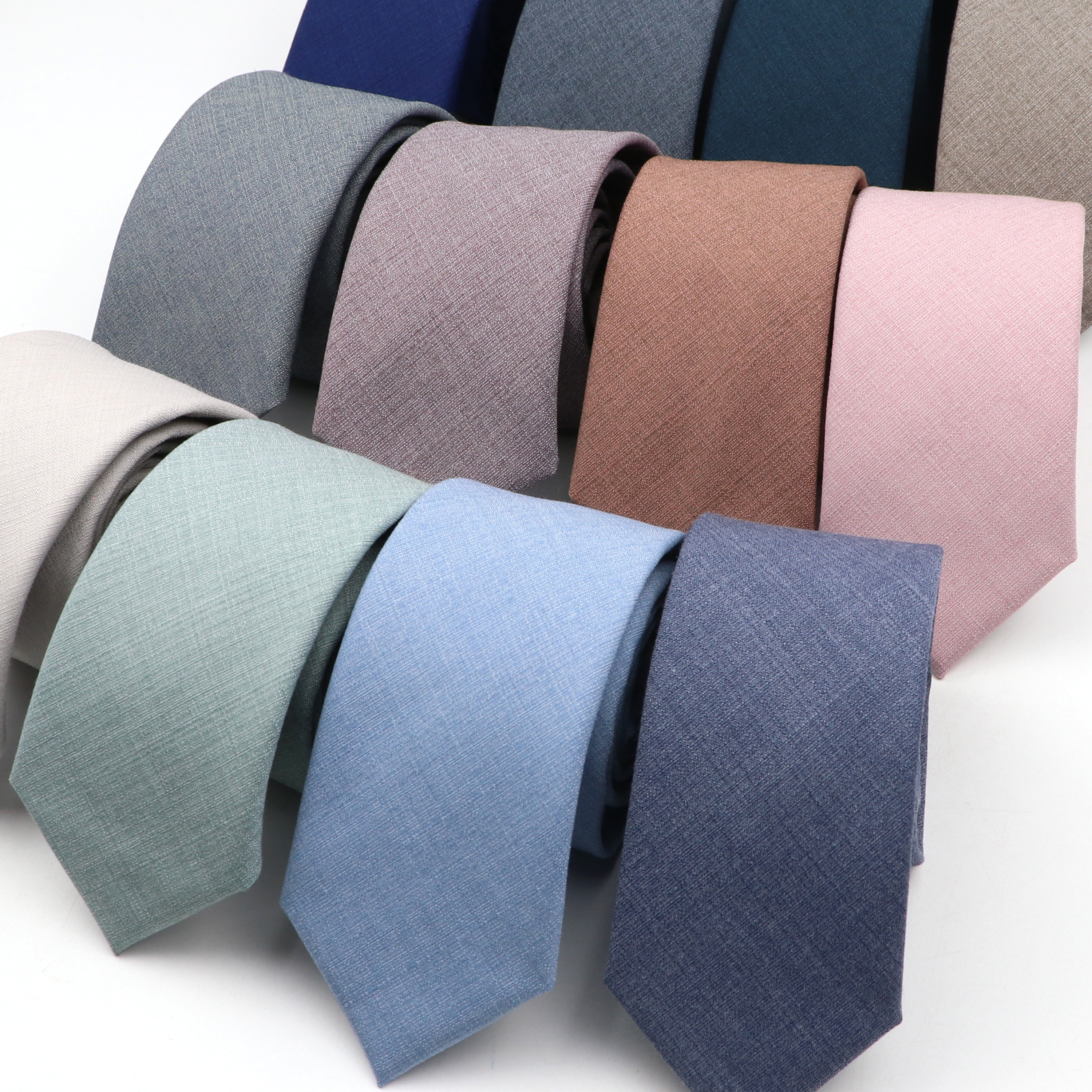 Corbatas clásicas de Color sólido para hombres, corbata delgada de , suave, delgada, informal, negra, Beige, azul, negocios, boda, cena,
