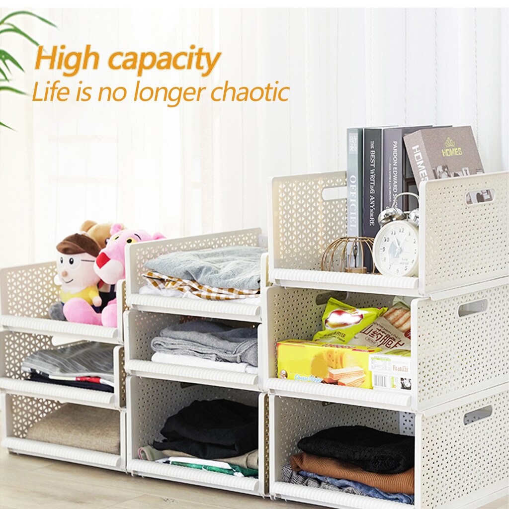 Slide Plastic Storage Drawers Kitchen Drawer Organizer Wardrobe Cabinets Storage Shelf Rack For Clothes Sundries Living Room