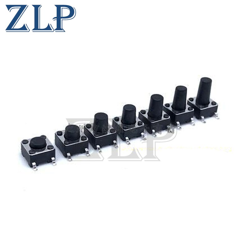 Micro interrupteur Tactile momentané SMT SMD, 4.5x4.5, bouton poussoir à 4 broches, 8/4.3/4.5/4. 3.8. 8/5/6/7/8mm 4.3mm 4.5mm