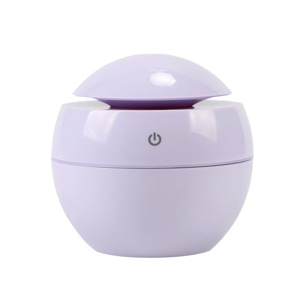 130ML Min Aromatherapy diffuser Humidifier USB Aroma Essential Oil Diffuser Ultrasonic Air Home Humidifier Mini Mist Maker Quiet: white
