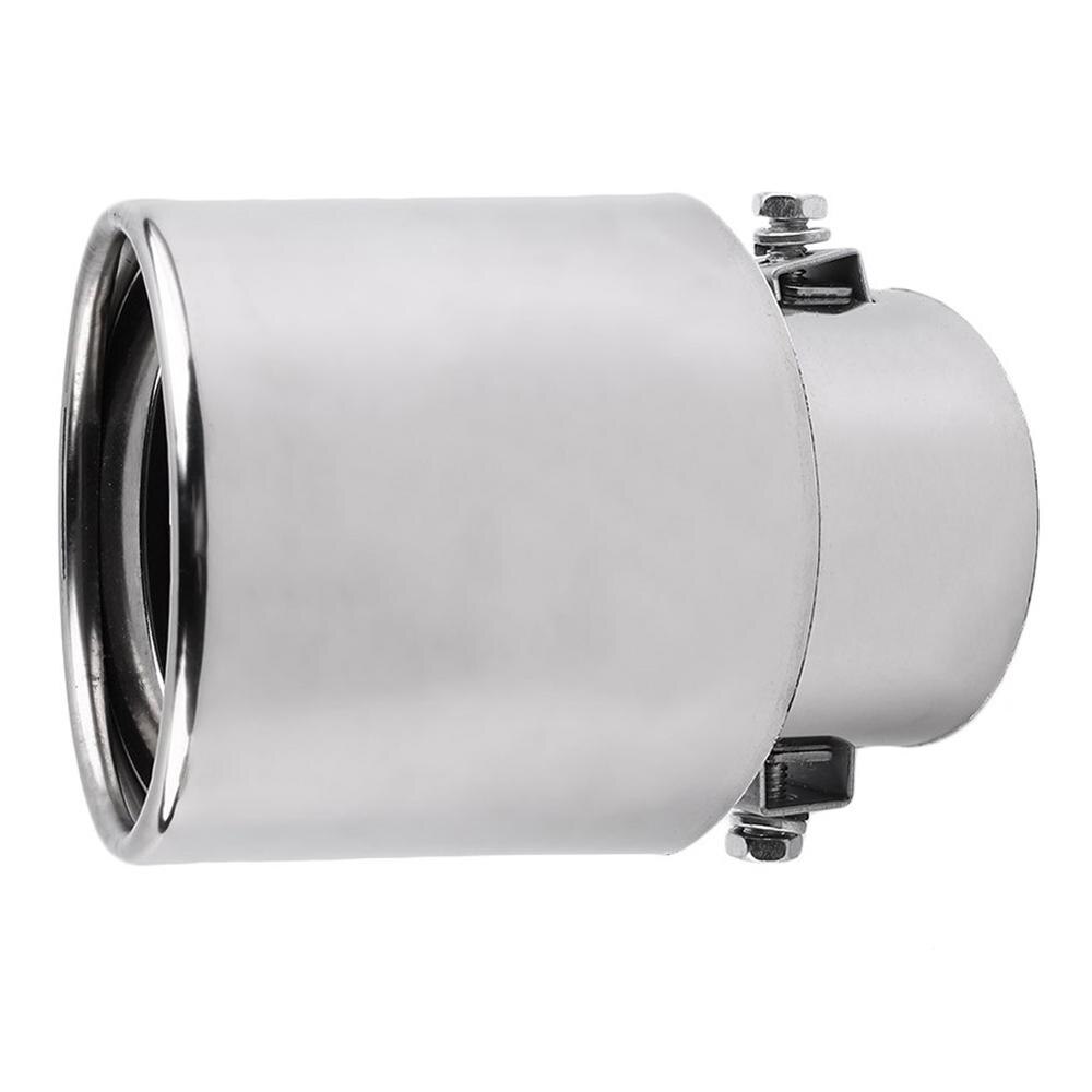 Universal Car Chrome Stainless Steel Rear Round Exhaust Pipe Tail Muffler Tip Throat Exhaust System