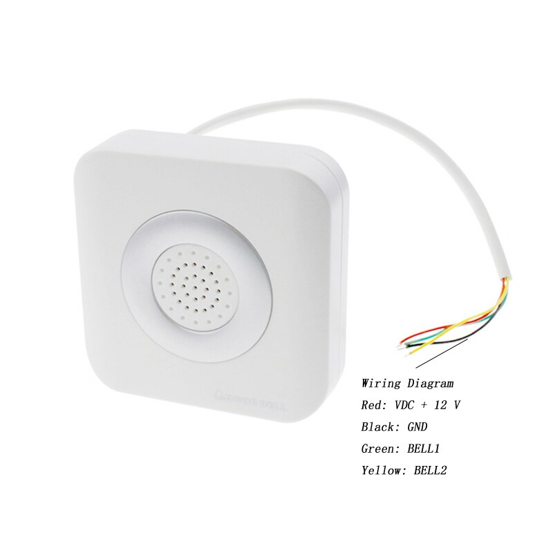 Anneau DING DONG sonnerie télécommande | 1 PC, DC 12V, sonnette d&#39;accès filaire, sonnette externe blanche