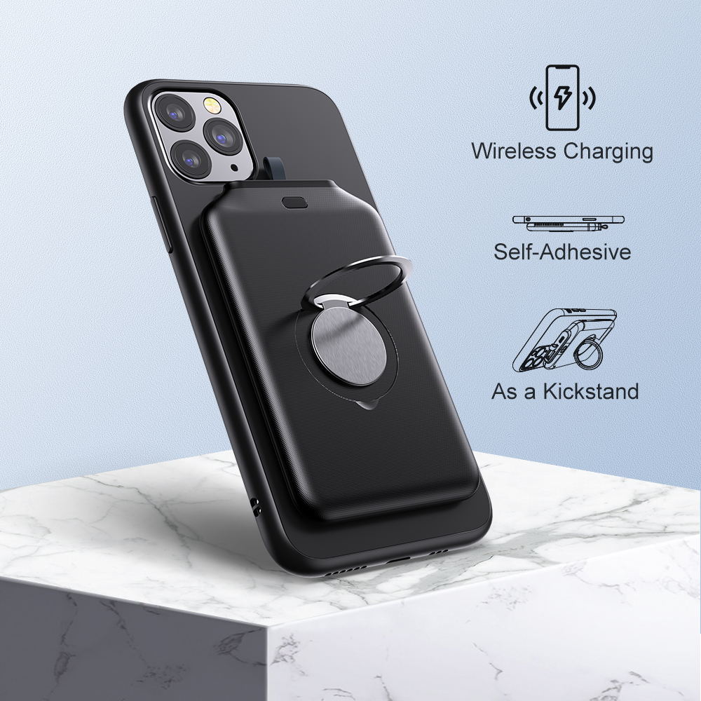 Bezprzewodowa ładowarka 4000mAh moc Bank dla iPhone 11 XS Max Samsung moc Bank rodzaj-c ładowarka USB bezprzewodowy zewnętrzny Bank baterii