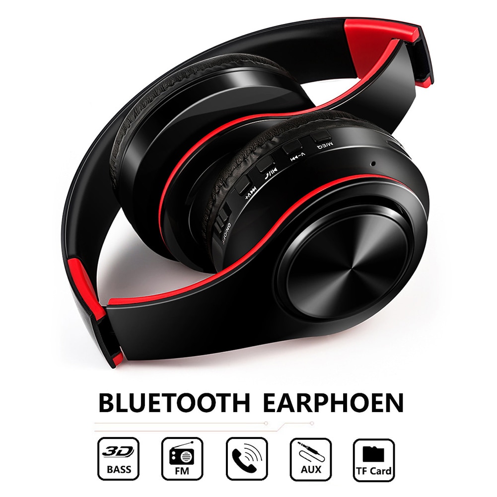 Bluetooth 4.0 Foldable Stereo Wireless Headphones Heavy Bass Headsets with Mic EDR Bluetooth Sports Earphone For Phone PC