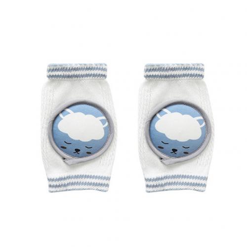1 Paar Kinderen Baby Kids Knie Pad Katoen Veiligheid Kruipen Elleboog Kussen Baby Knieschijf Peuters Been Warmer Knie Ondersteuning Beschermer: Blue Small Sheep