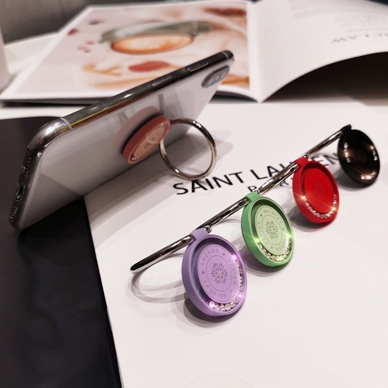 Luxury Metal Mobile Phone Finger Ring Holder Car Mount Tablet Support Smartphone Kickstand for iphone X XR XS 11 Pro Phone Stand