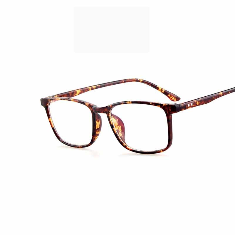 Monture de lunettes carrées pour hommes et femmes, monture de lunettes tendance avec imprimé léopard, lunettes de vue sur ordonnance: 7