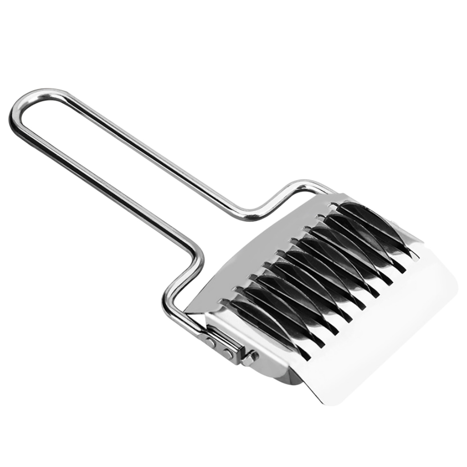 Behogar Manual Stainless Steel Noodle Lattice Roller Maker Cutter Kitchen Cooking Tools for Pasta Spaghetti Dough Garlic Onion