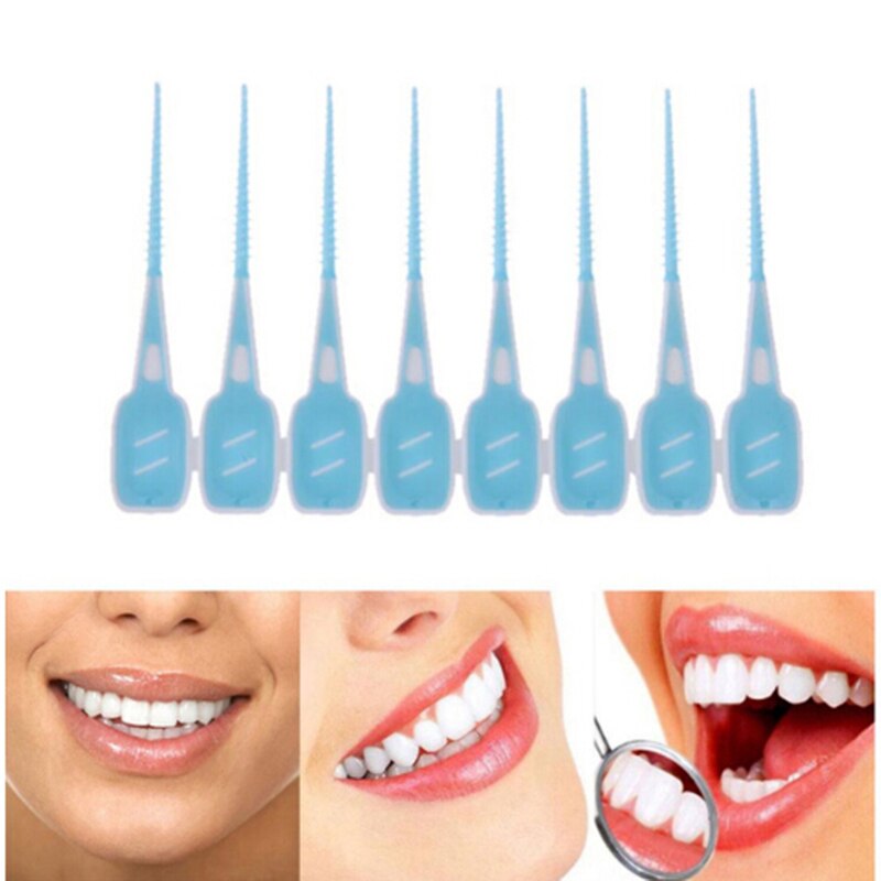 20pcs/set Adults Soft Silicone Tanden Rager Clean Between Teeth Floss Brushes Toothpick Toothbrush Dental Oral Care Tool