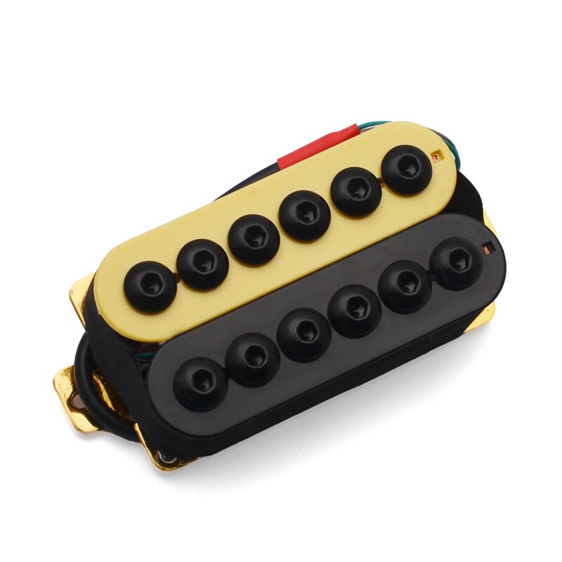 Pastillas de guitarra eléctrica de doble bobina de Metal ajustable, pastillas Humbucker Punk, marfil/negro