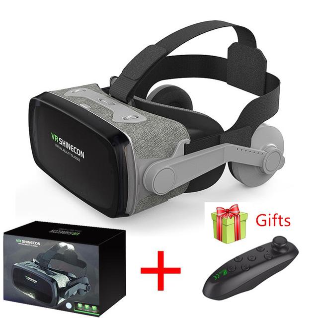 Shinecon VR Shinecon jeu VR réalité virtuelle lunettes 3D lunettes Google carton VR casque boîte pour 4.0-6.53 "Smartphone: With ControllerA