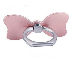 Bow Shape 360 Degree Metal Ring Finger Stand Bracket Holder For Smart Phone For iPhone6/6s/7 plus/8 for Samsung Huawei: Rose Gold