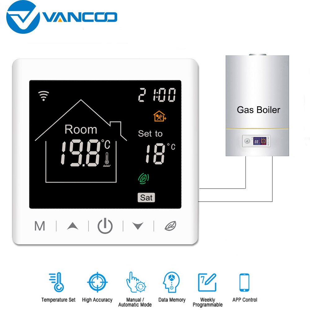 Tuya WiFi Smart Thermostat 220V Temperature Controller for Water/Electric/Gas Boiler Heating Work with Google Home and Alexa