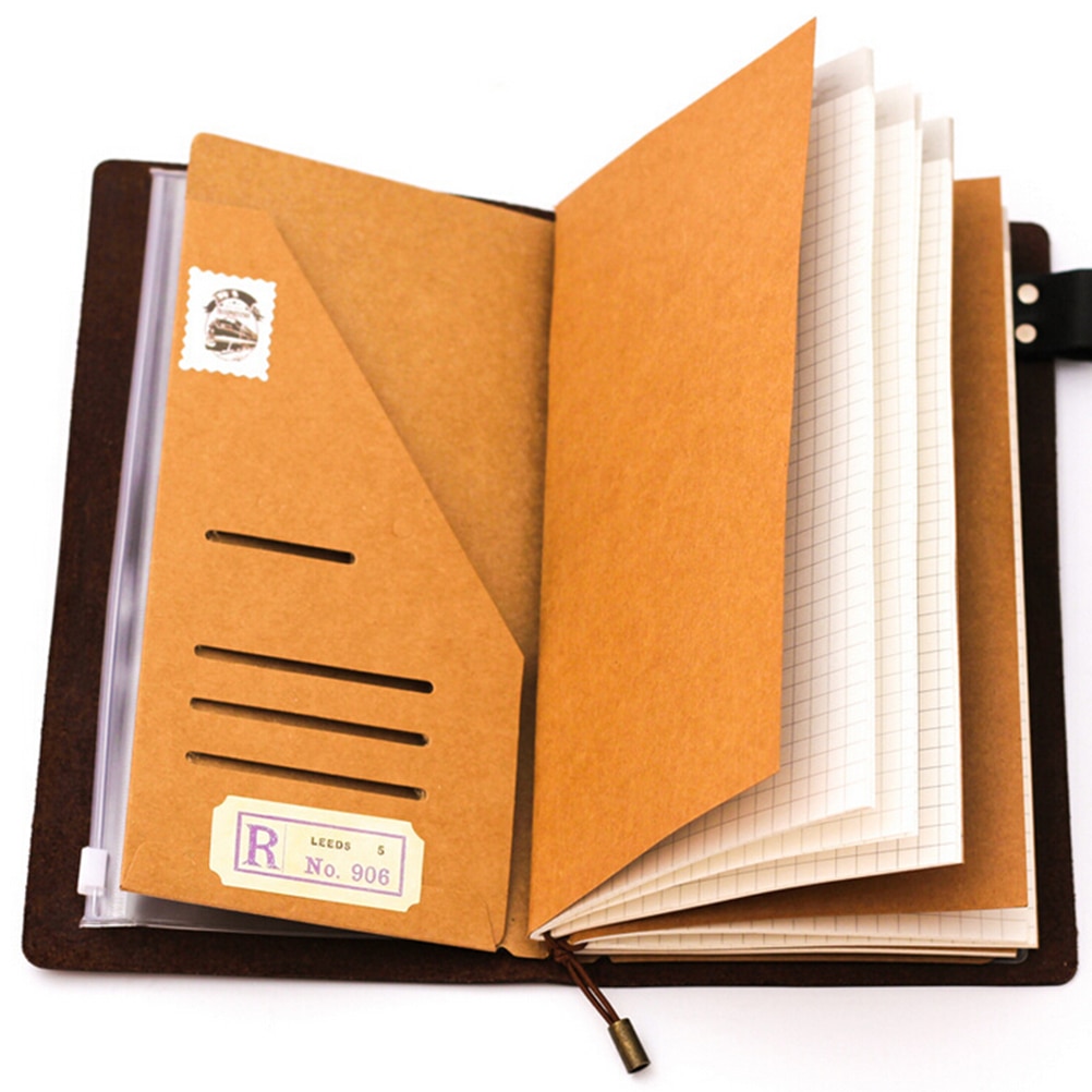 Vulmiddel Papieren Traveler 'S Notebook Kraftpapier Pocker Visitekaarthouder Bestandsmap
